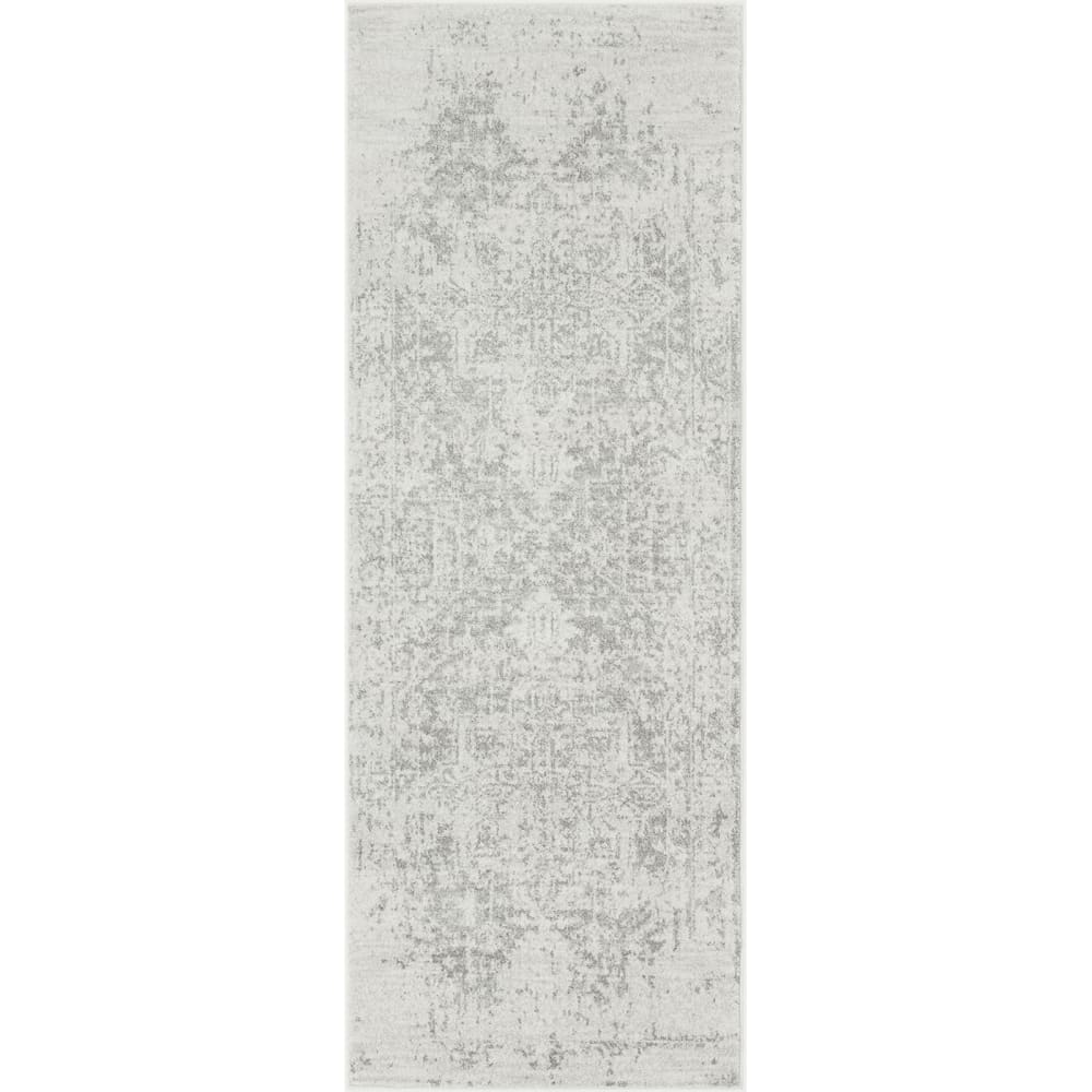 Vintage Orientalischer Flurteppich Grau/Weiß 80x220 - Maisons Du