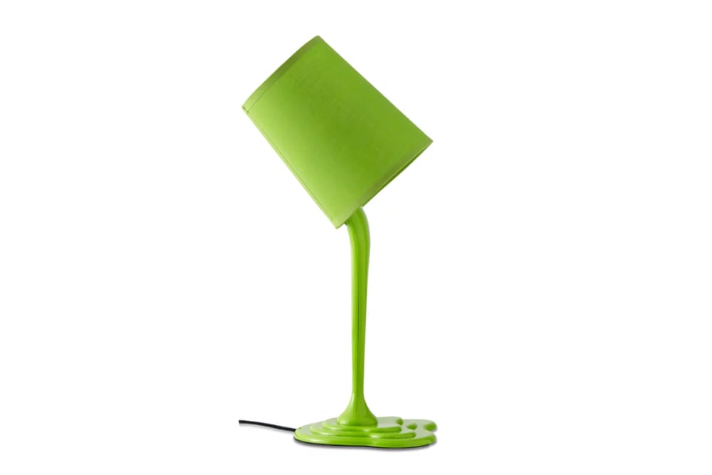 KONSIMO Tischlampe, Grün Grün Stoff