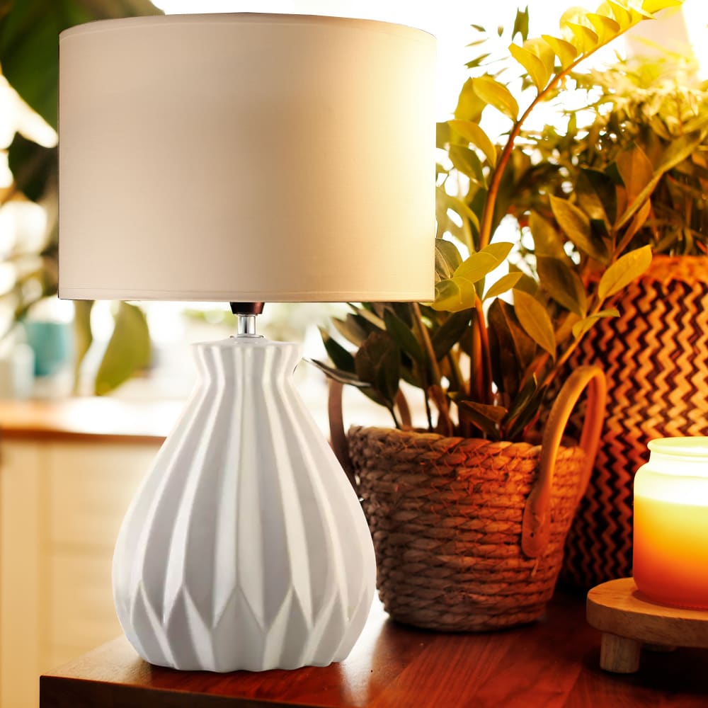 Tischlampe, Weiß - Maisons Du Monde