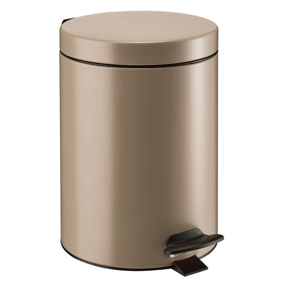 Rossignol Poubelle de salle de bains à pédale 5l fabriqué en france Beige Métal