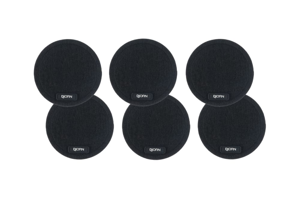 Lot de 6 sous-verres en feutre recyclé noir d10 Lot de 6 sous-verres en feutre recyclé noir d10