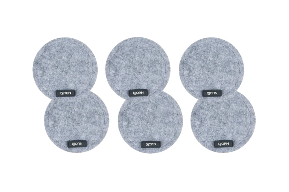 Lot de 6 sous-verres en feutre recyclé gris D10