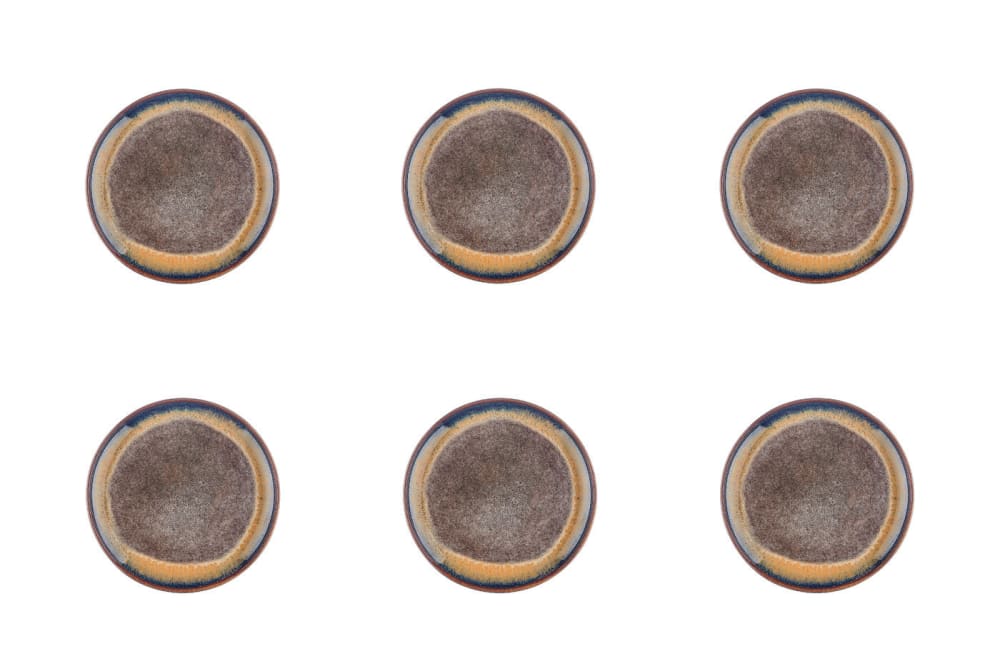 Plato GENESIS Ø16,5cm - 6 piezas - Basalto