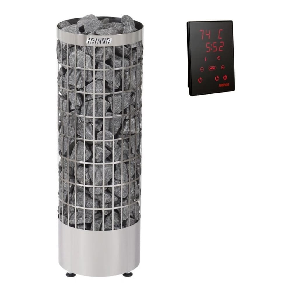 Poêle inox 6,8 kW avec unité de contrôle - Sans pierre