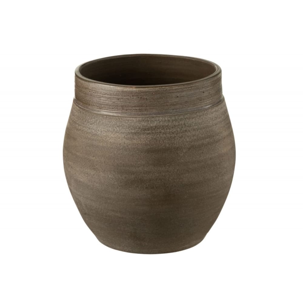 Macetero de cerámica marrón 25x25x25 cm