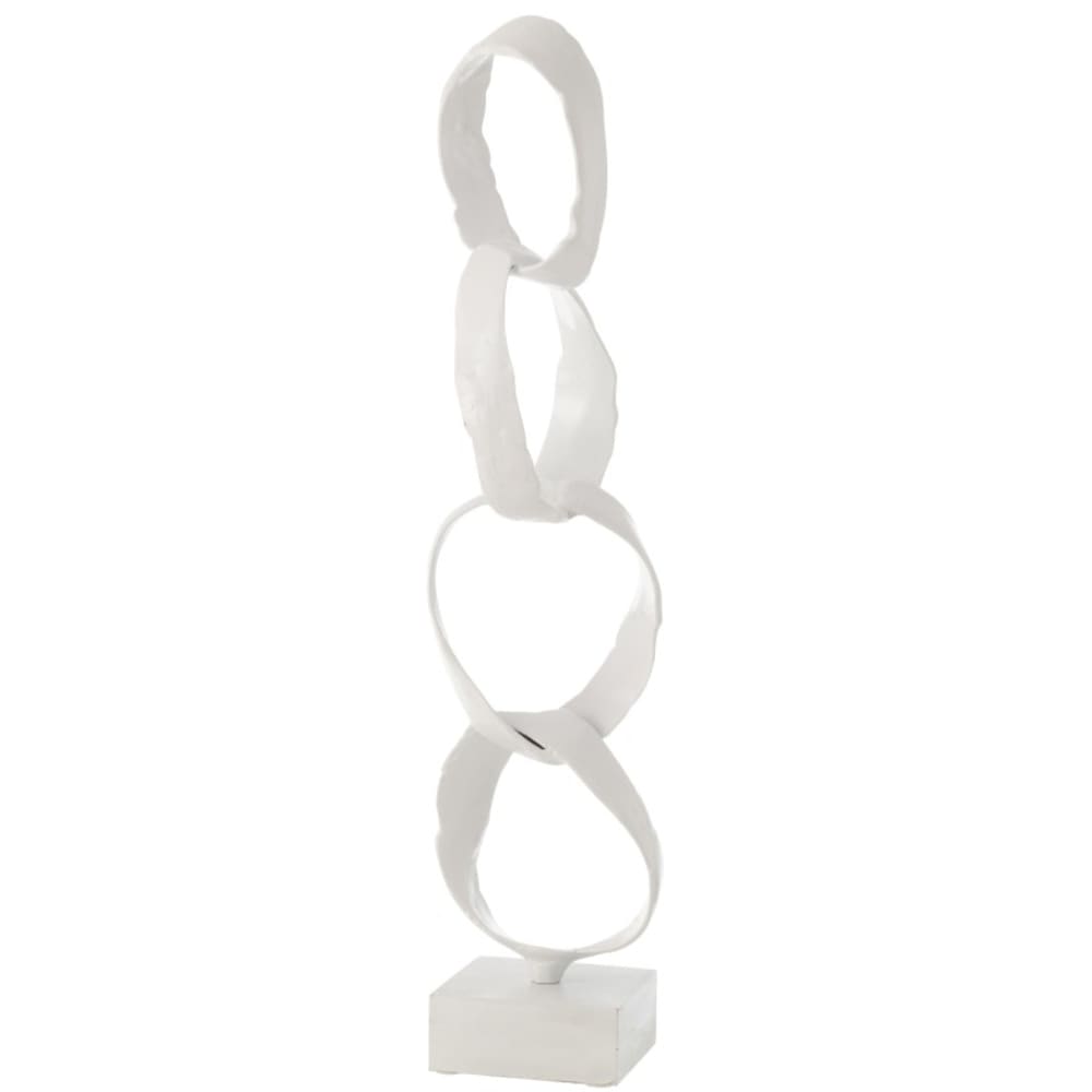 Statuette en aluminium blanc 18x14x66 cm - Maisons du Monde