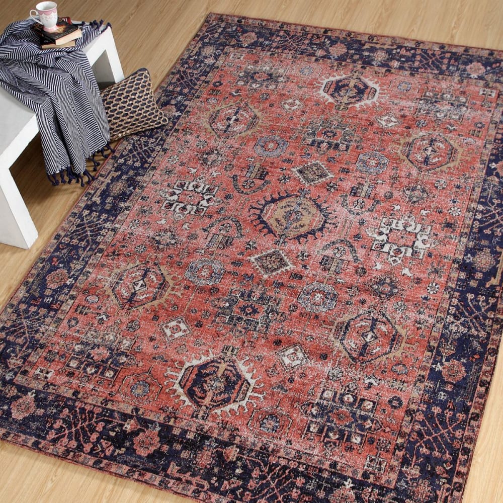 Tapis d'orient, kilim tissé à la main en coton, lit de vin 160x230 - Maisons du Monde