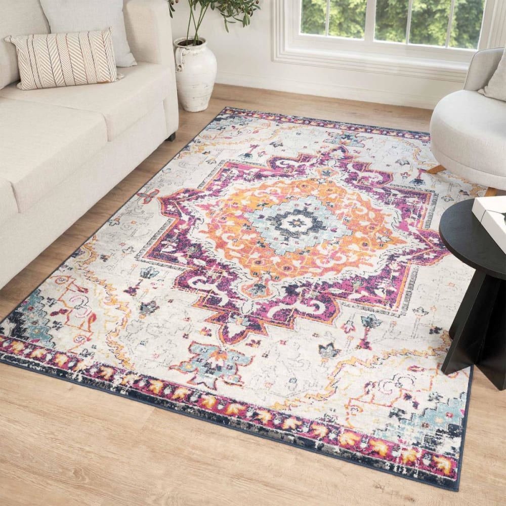 Tapis salon Vintage Oriental, multicolore violet orange 200x280 cm
