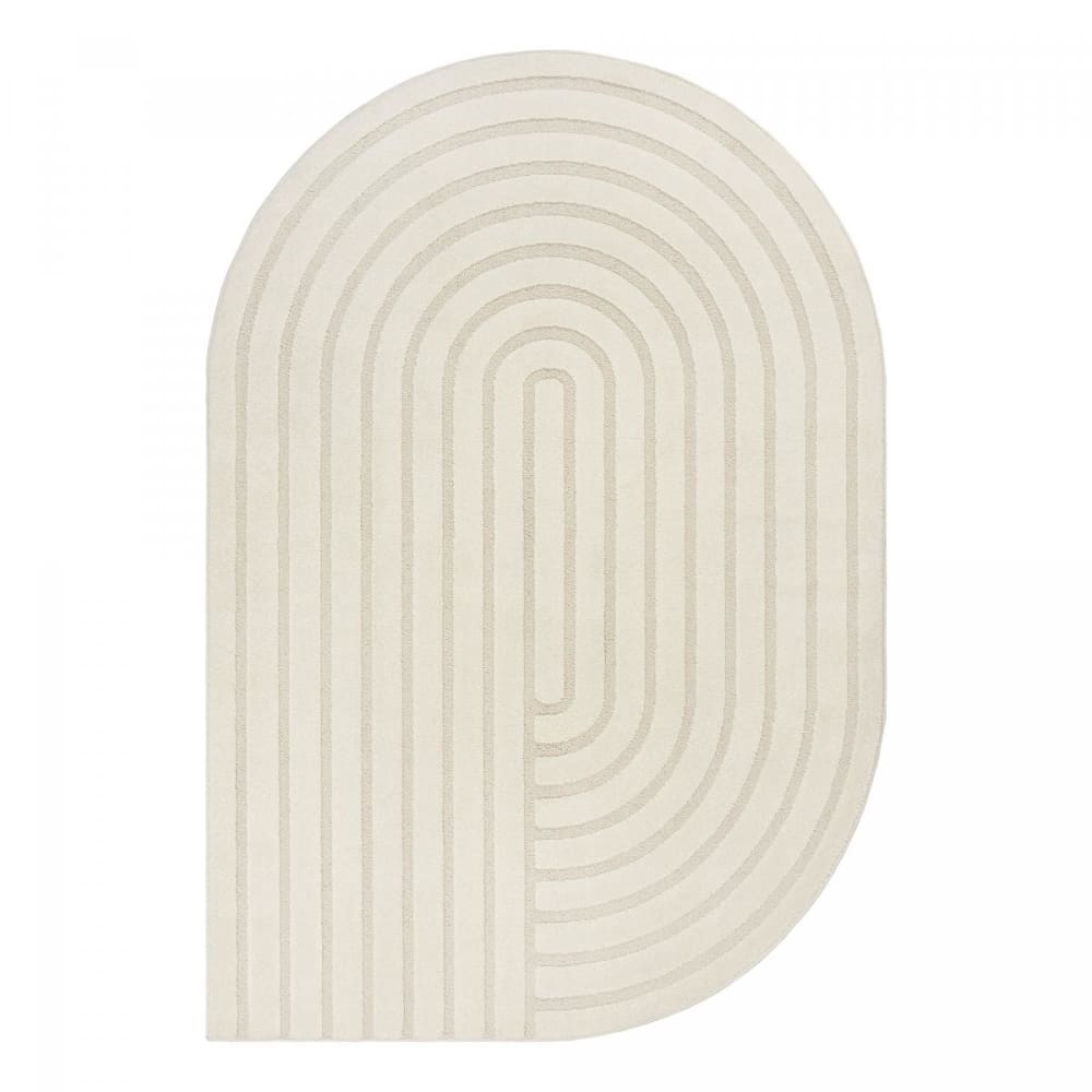 Wohnzimmerteppich, originelle Form, Ton-in-Ton-Muster, 160x230