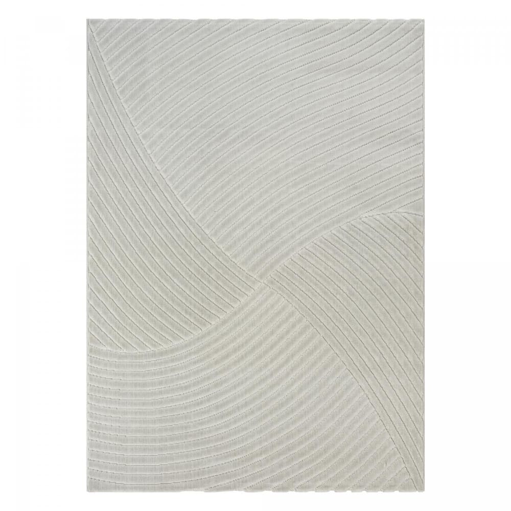 Tapis intérieur extérieur en relief ton sur ton Gris 200x280