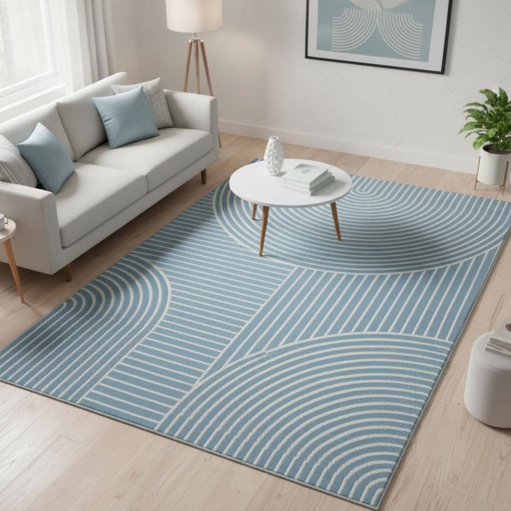 Wohnzimmerteppich, modern, 160x225 blau - Maisons Du Monde