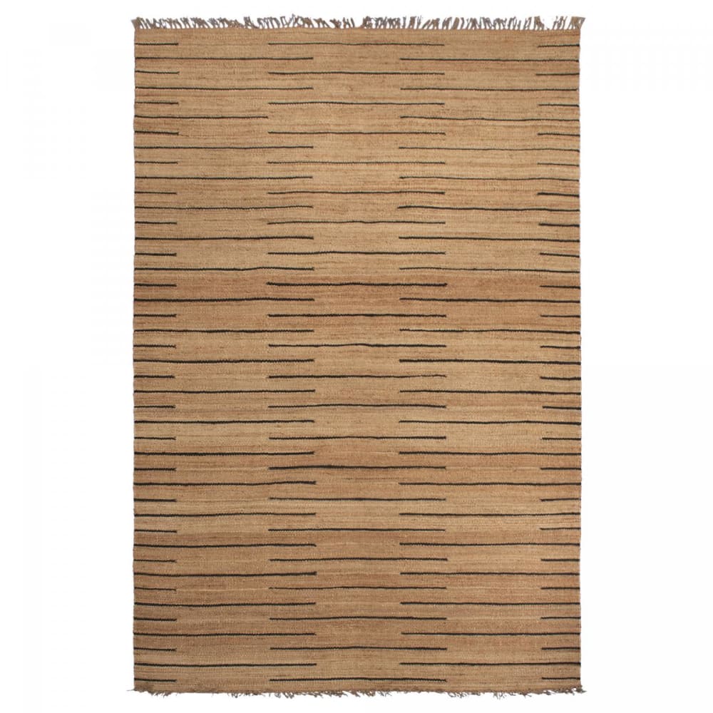 Tapis+en+jute+tisse+à+la+main,+pour+un+salon,+marron+200x300