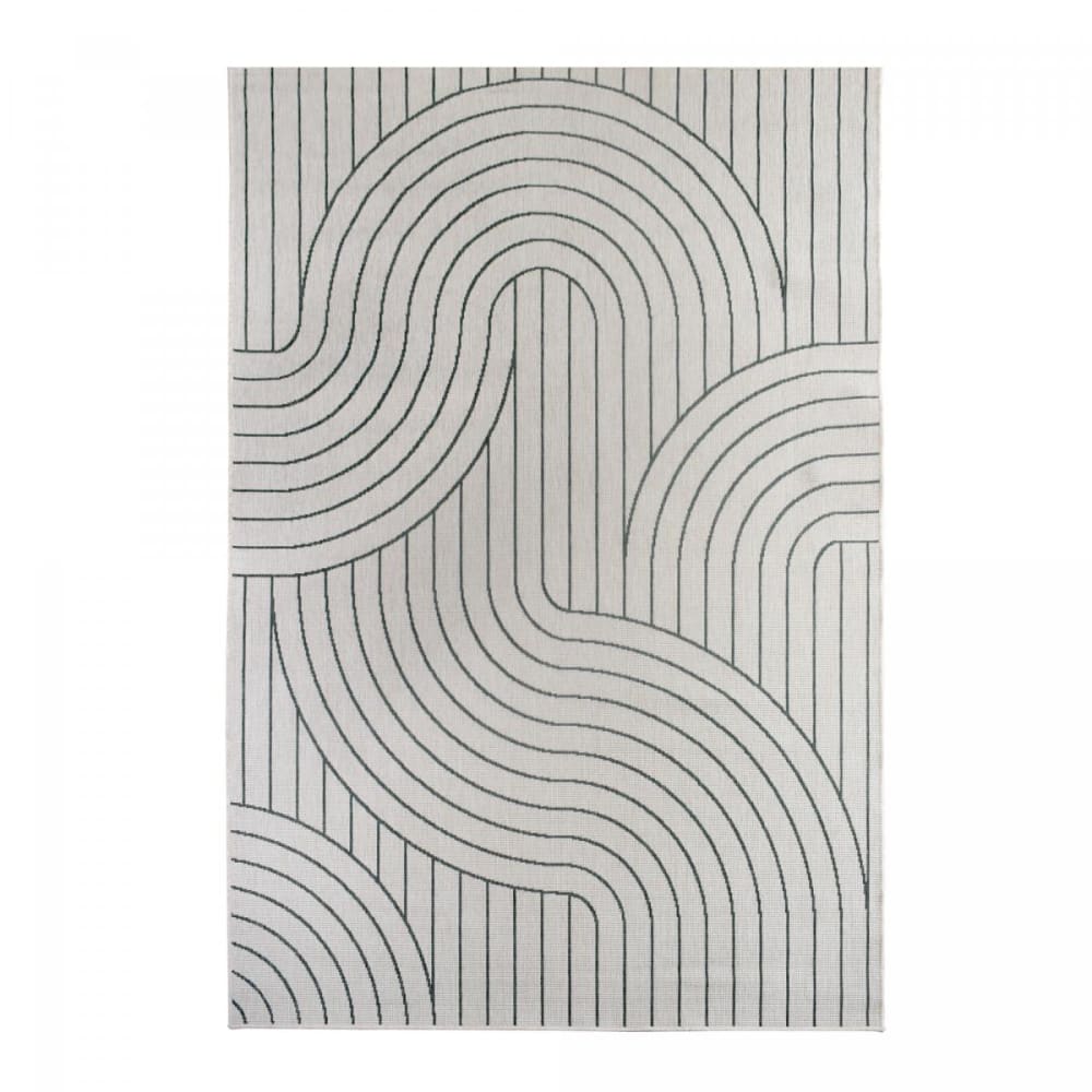 Tapis extérieur terrasse ou balcon, tapis reversible, crème 160x230