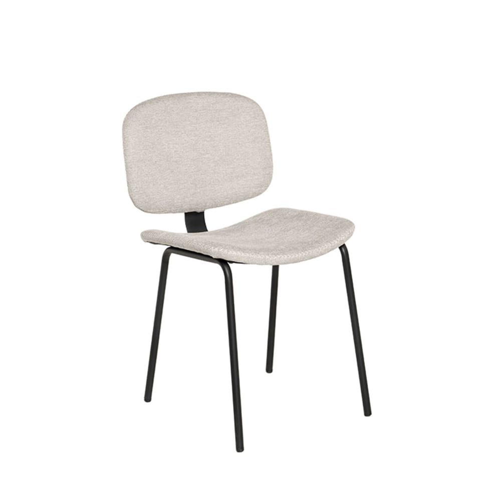 Koketto Home Gepolsterter Stuhl mit gebogener Sitzfläche und Rückenlehne beige - Pes - Polyester