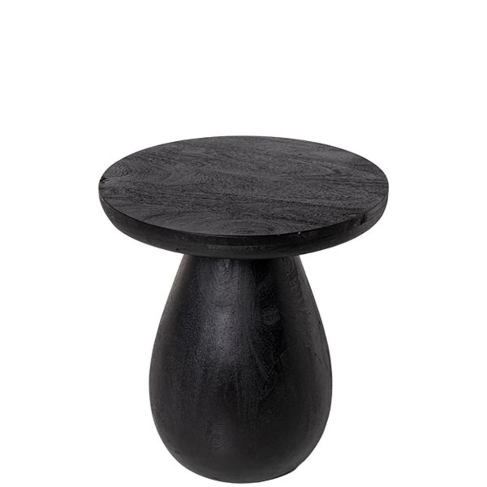 Koketto Home Runder Tisch aus Mangoholz, schwarz, kombinierbar, 45 cm - -