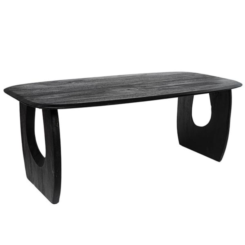 Koketto Home Esstisch Holz mit schwarzer Oberfläche, 160 cm - Holz