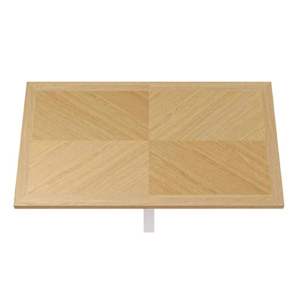 Esstisch 160 cm furnierte Eiche mit zentralem Fuß, weiß - Maisons