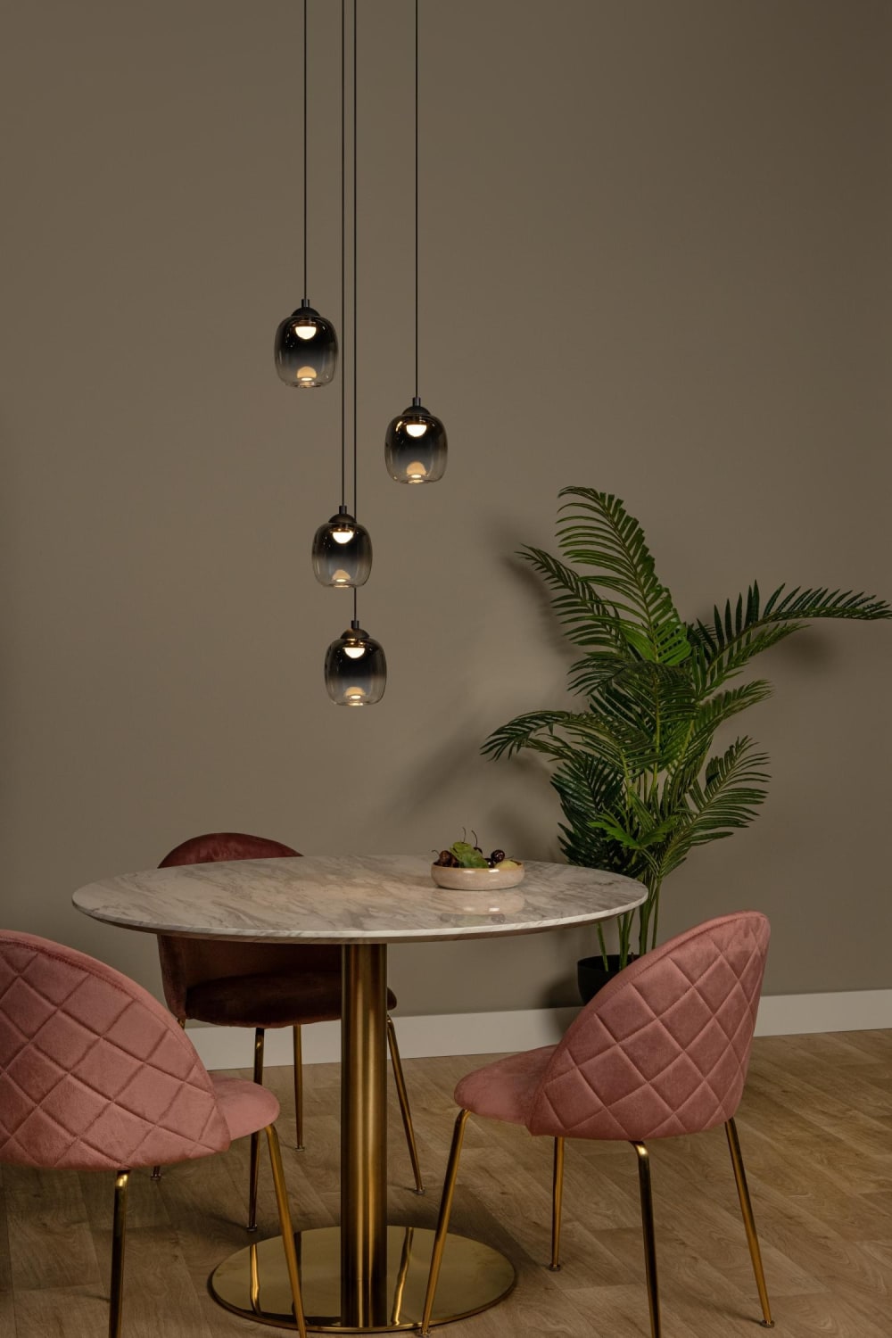 Suspension Led noire et fumé — vue 4