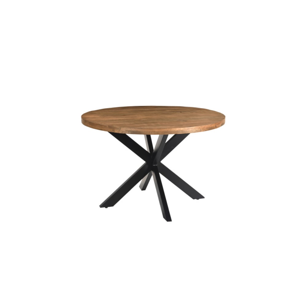 BARI- Table à manger Ronde 4 personnes D120 cm en bois massif