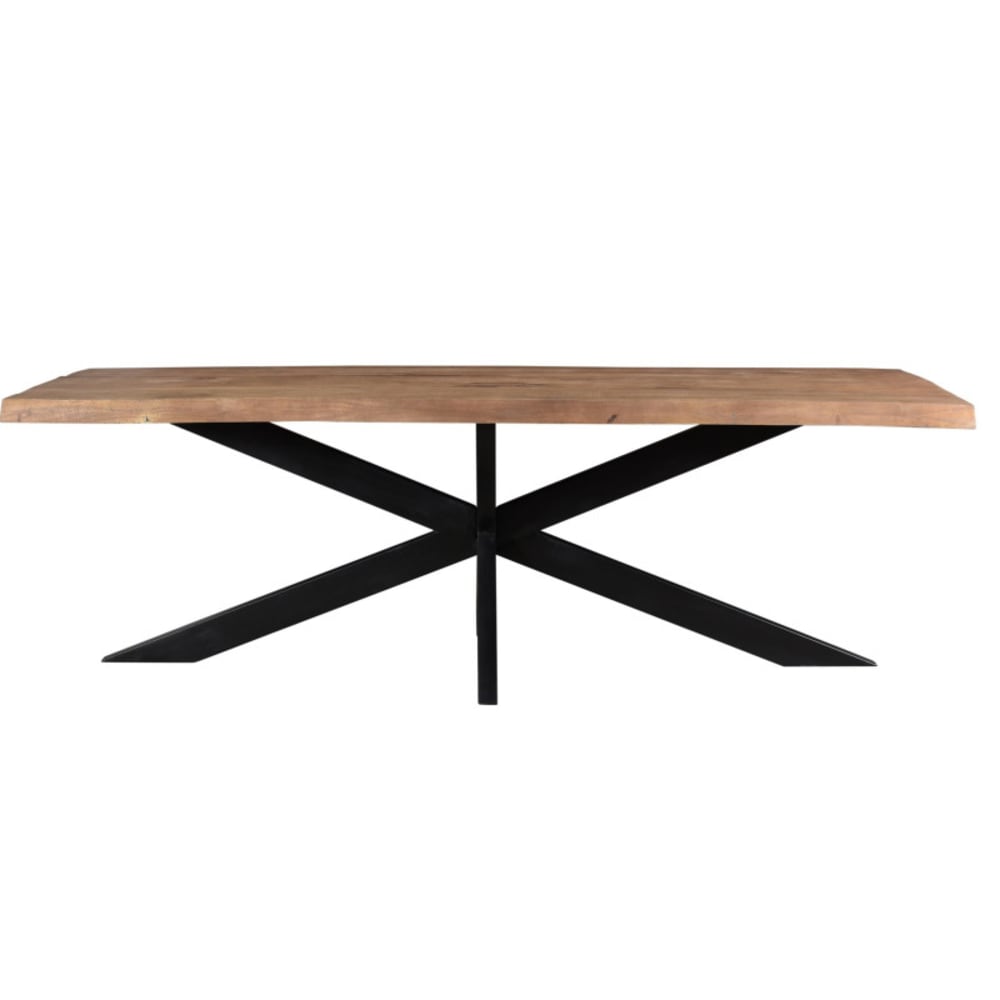 Moloo Esstisch für 8/10 Personen 220 cm aus Massivholz style industrial Braun