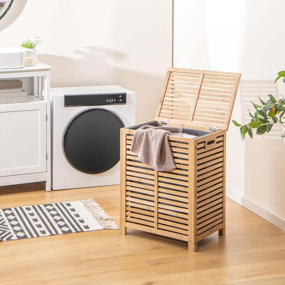 Wäschekorb aus Bambus 50x35x62cm, Natur - Maisons Du Monde