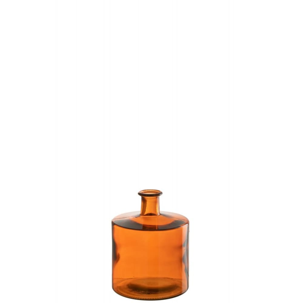 Vase large avec col en verre rouge 21x21x26 cm - Maisons du Monde
