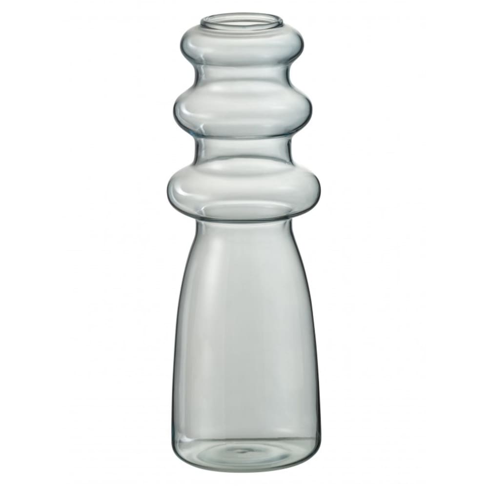 Vase en verre bleu 7x7x21 cm