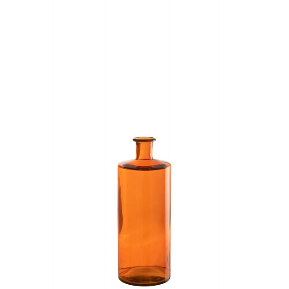 Vase bouteille en verre rouge 15x15x40 cm — vue 4