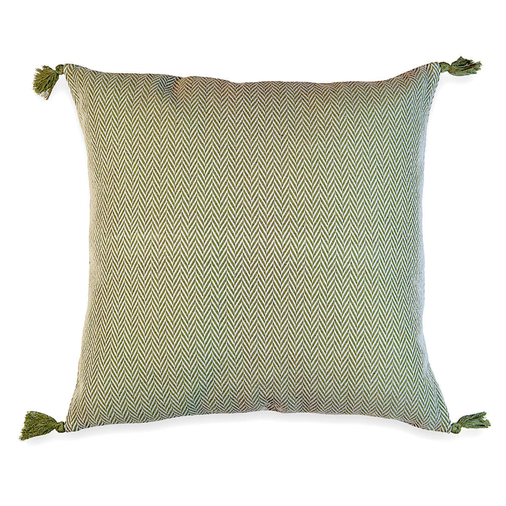 Funda de cojín algodón verde aceituna 50x50