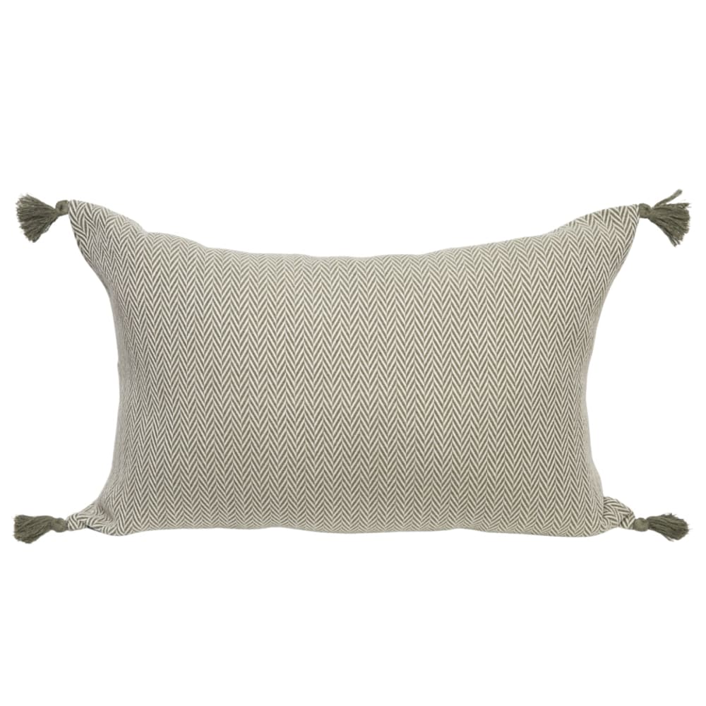 Funda de cojín algodón verde aceituna 50x50