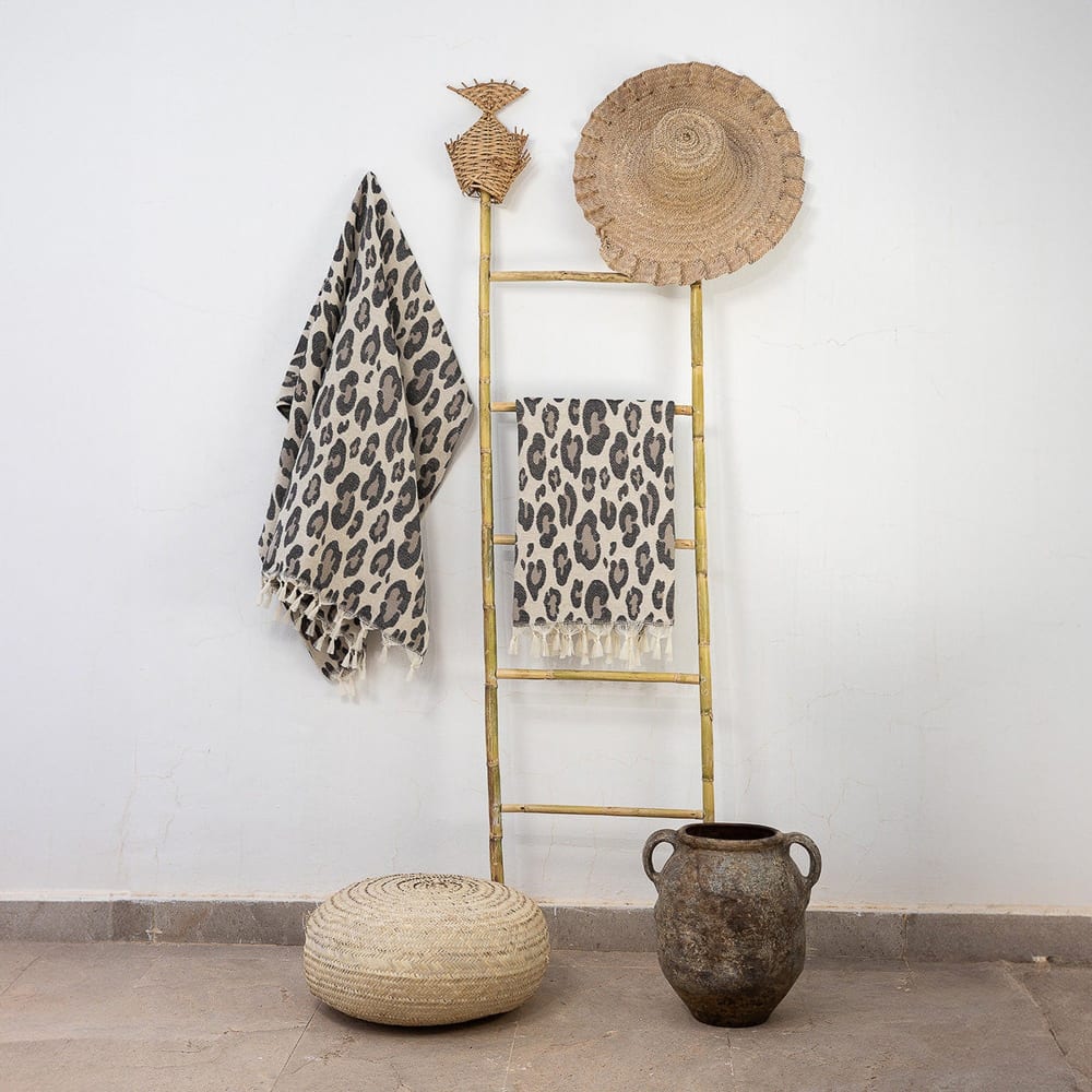 Fouta jacquard coton naturel 100x200 - Maisons du Monde