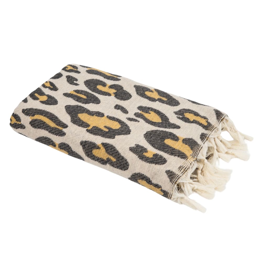 Futa jacquard algodón marrón 100x200