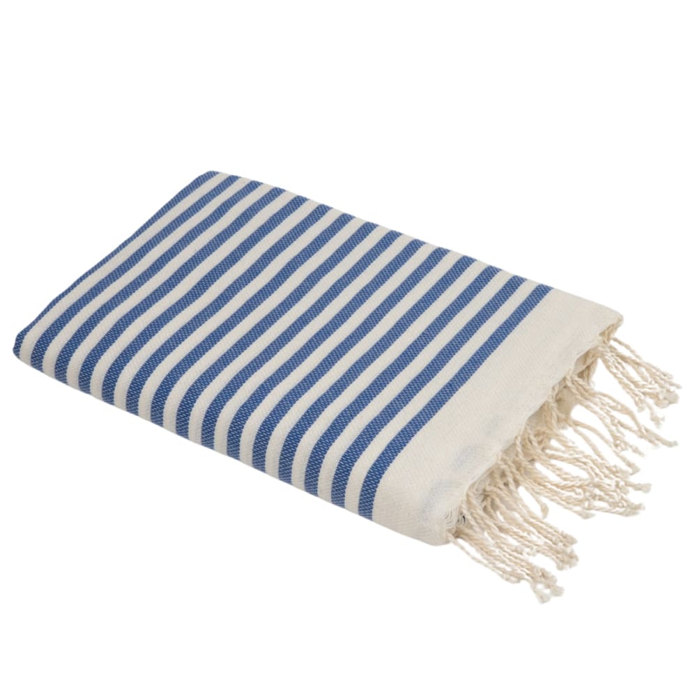 Fouta coton 100x200 bleu grec