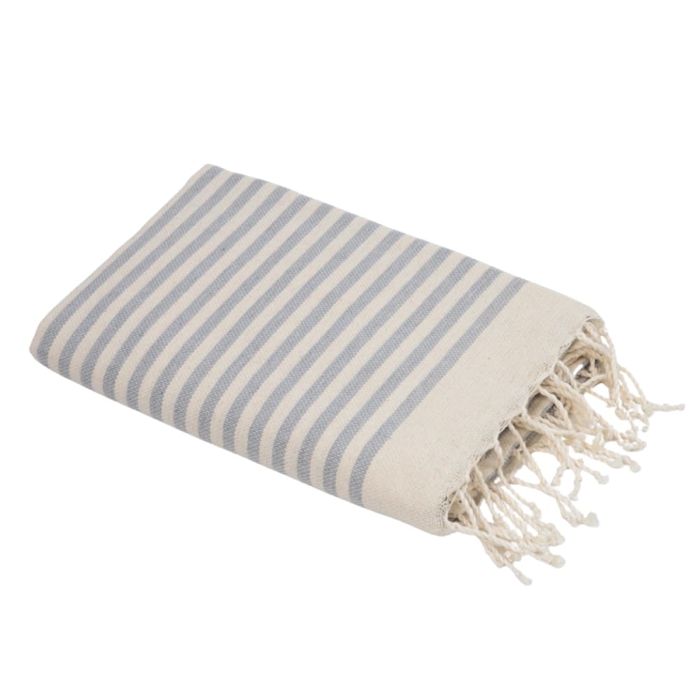 Fouta coton 100x200 gris perle
