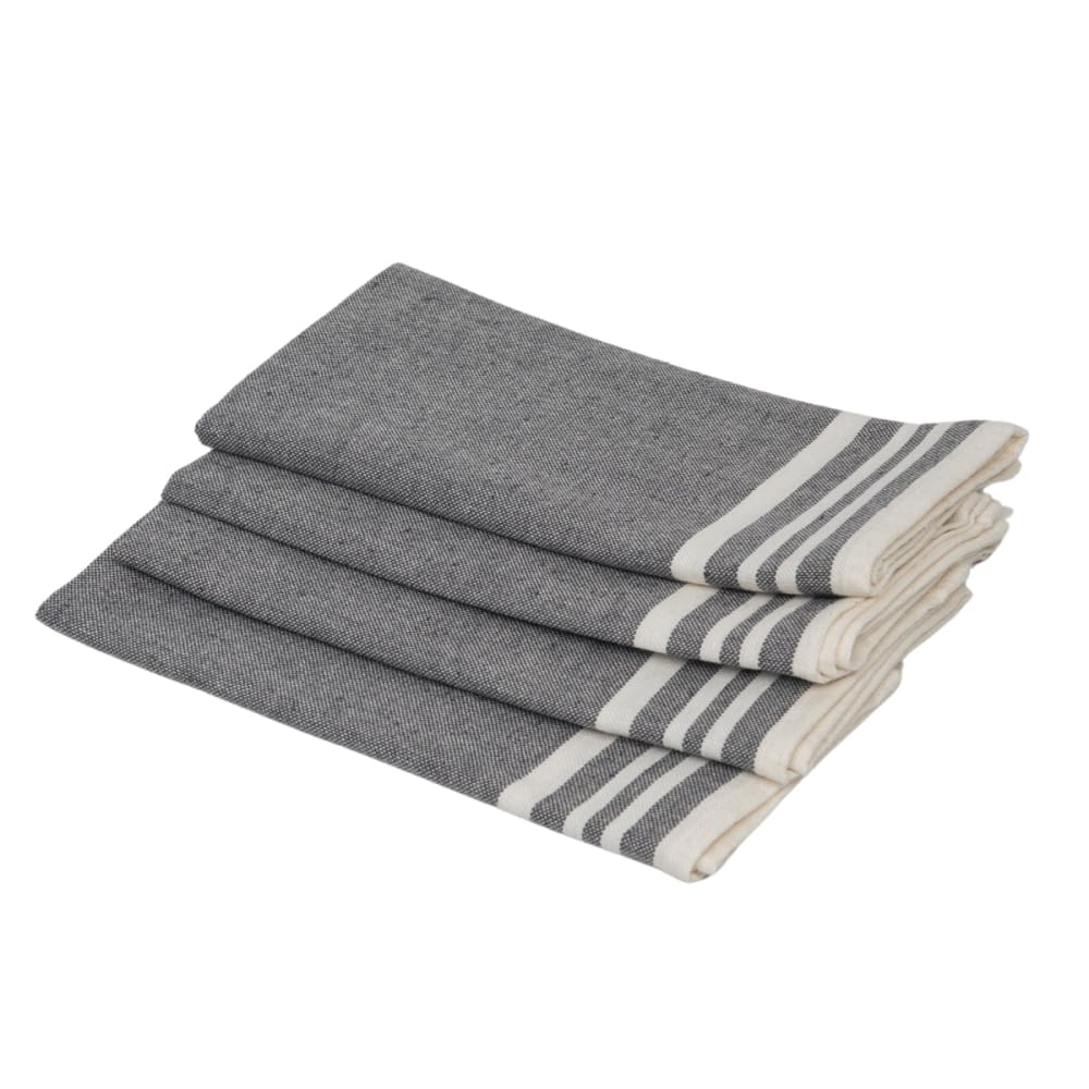 Lot de 4 serviettes de table coton 45x45 gris moyen