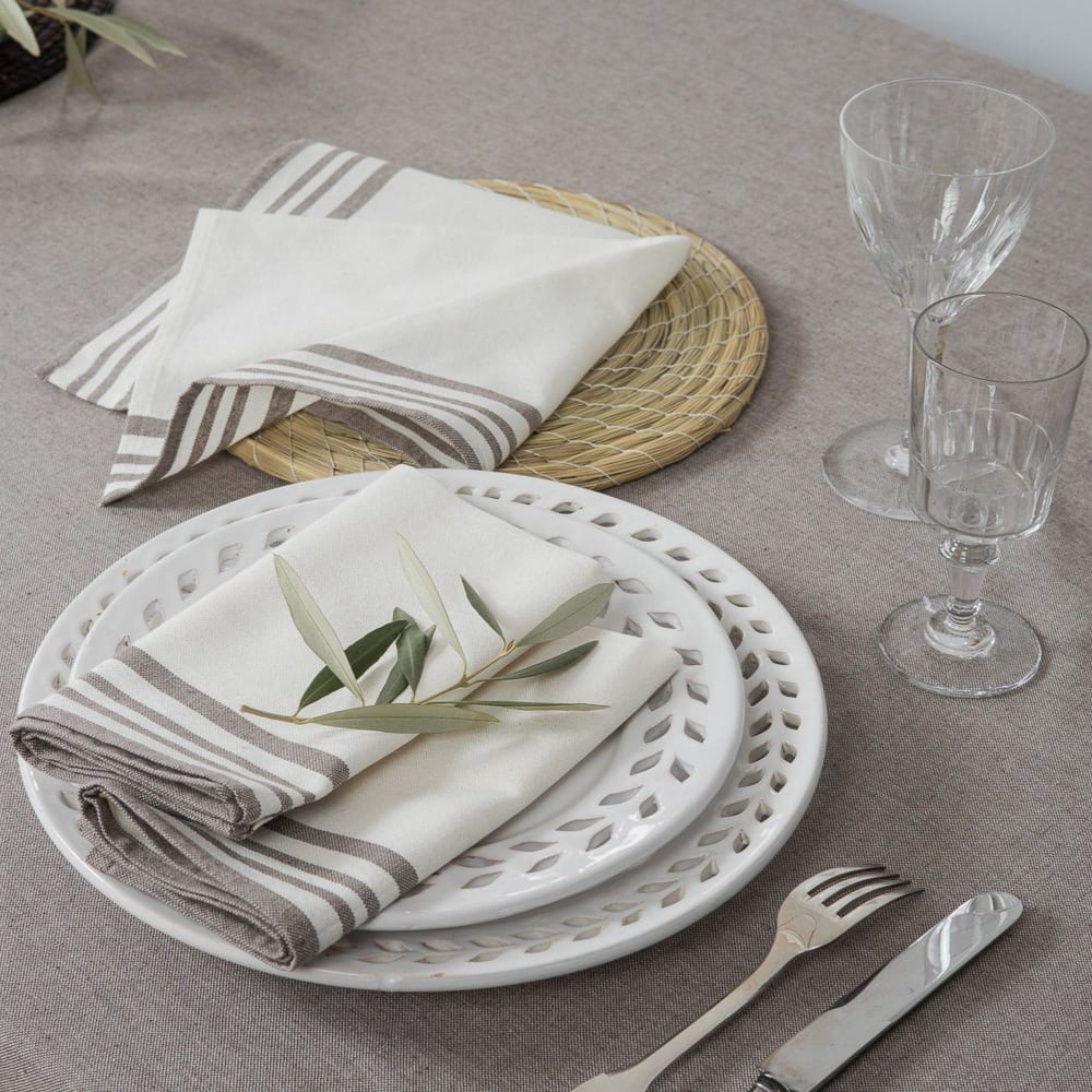 4er-set Stoffservietten aus Baumwolle 45x45 - Maisons Du Monde