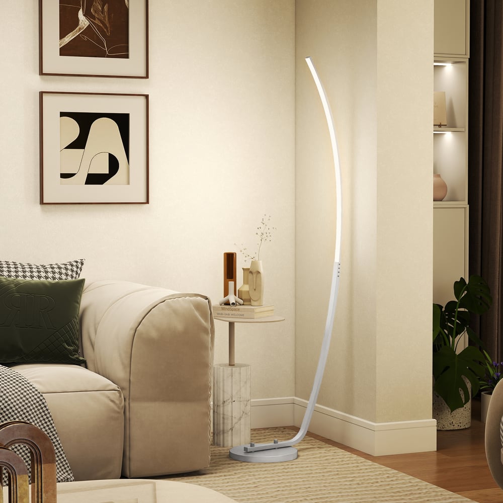 Lampadaire arc design led réglable h.147 cm alliage aluminium — vue 3