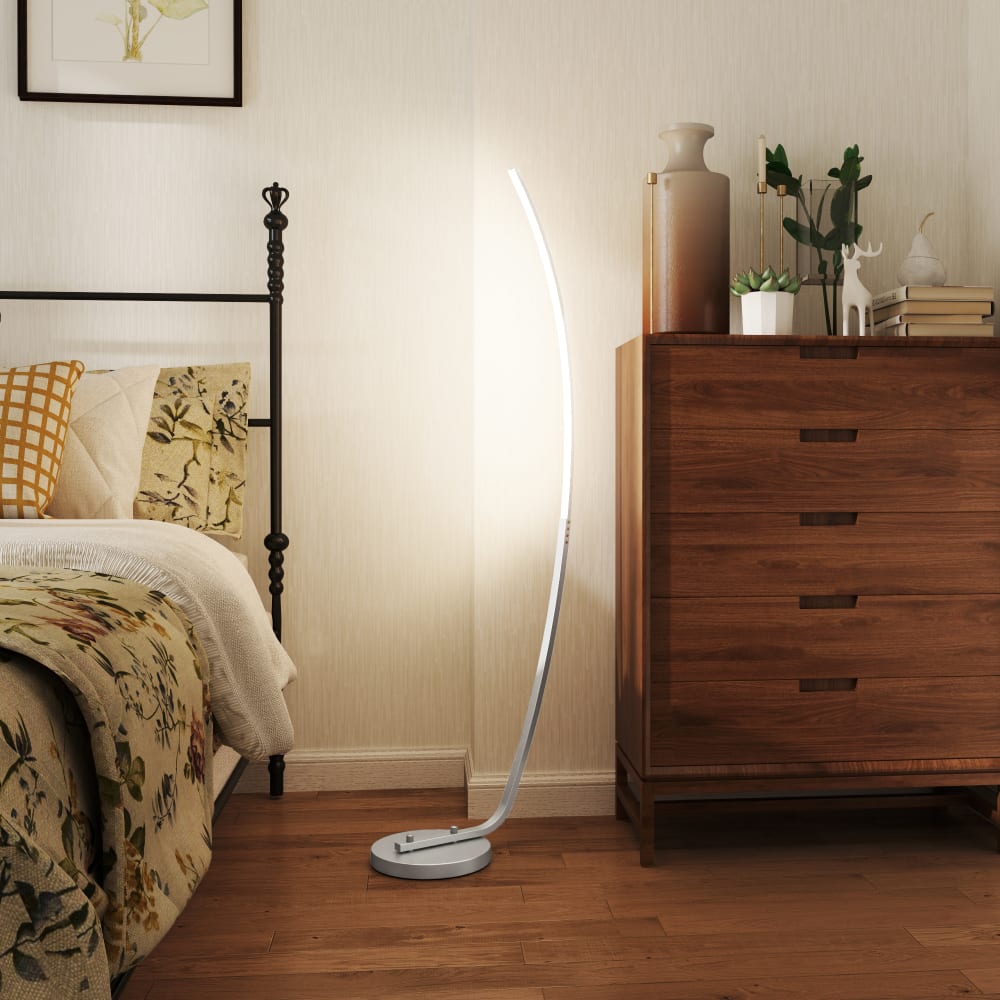 Lampadaire arc design led réglable h.147 cm alliage aluminium — vue 4