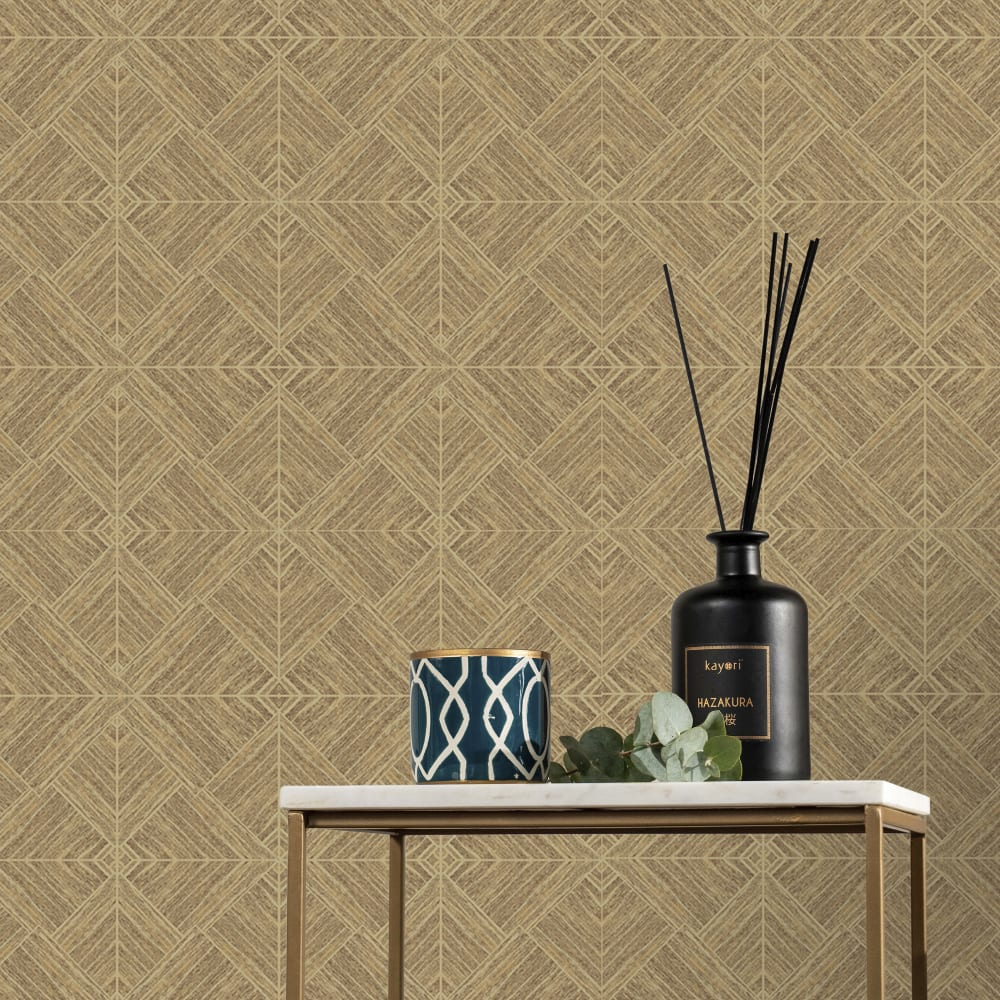 Papier peint motif graphique doré 1005x52cm — vue 4