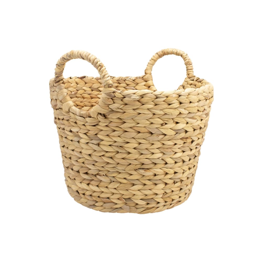 Box & beyond Aufbewahrungskorb aus natürlicher Wasserhyazinthe, 26 x 34,5 x 30 cm style landhaus Braun Öko-Tex Zertifikat Naturfasern