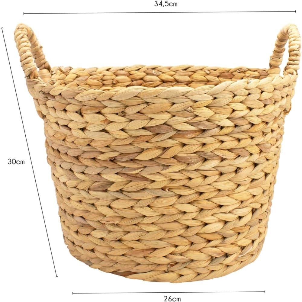 Panier de rangement jacinthe d'eau naturelle 26 x 34,5 x 30 cm - Maisons du Monde