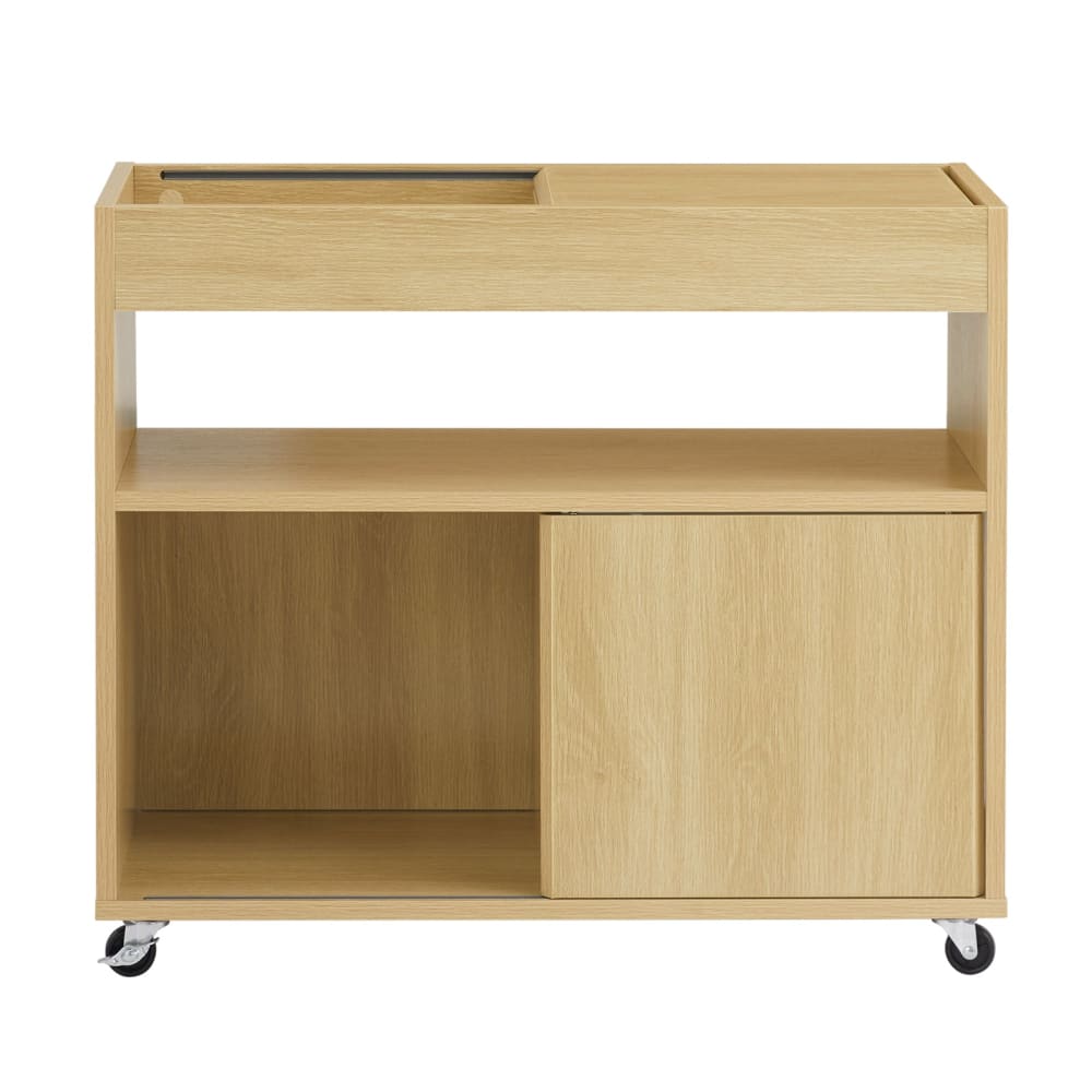 Carrito auxiliar con 1 puerta natural