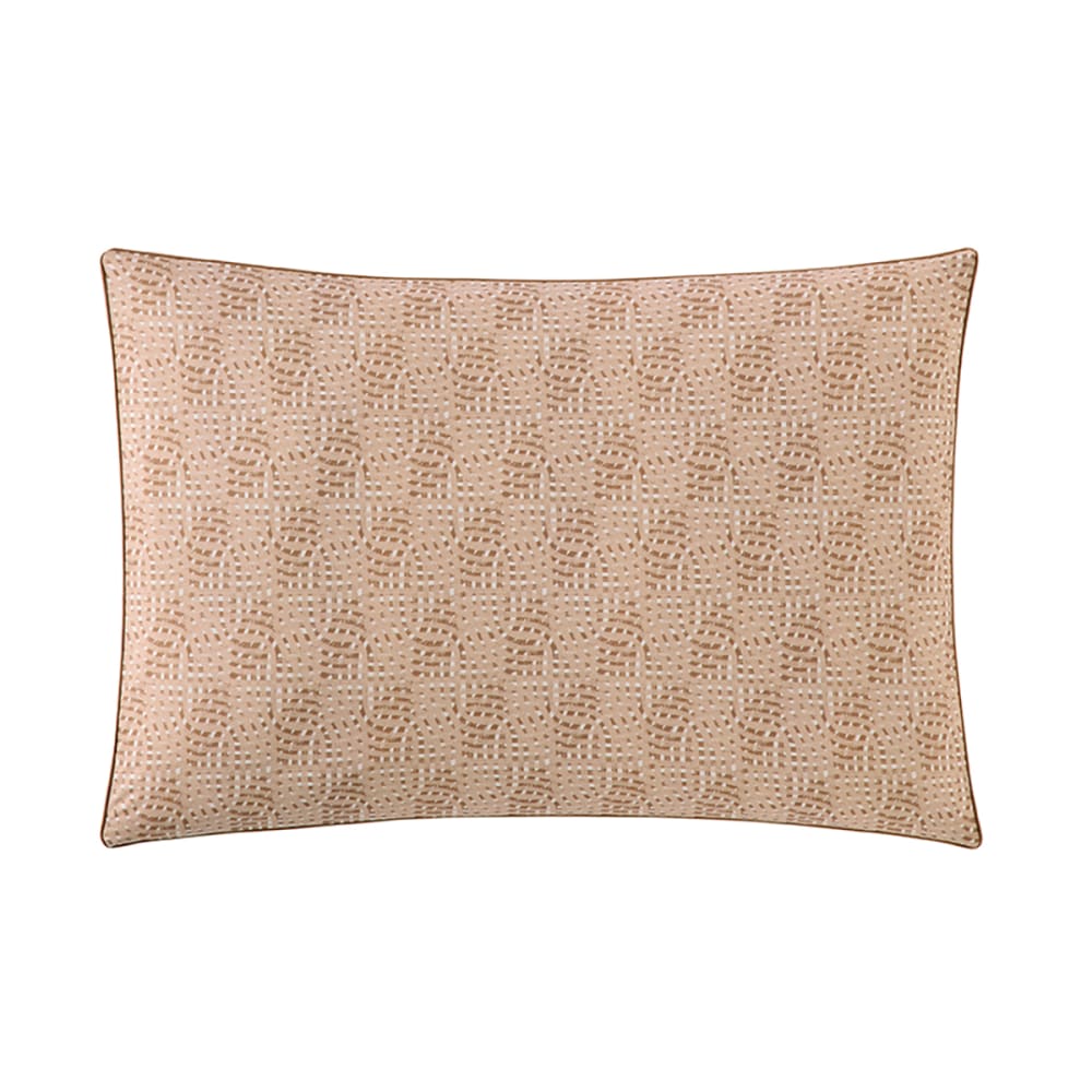 Taie d'oreiller en percale de coton beige 50x75