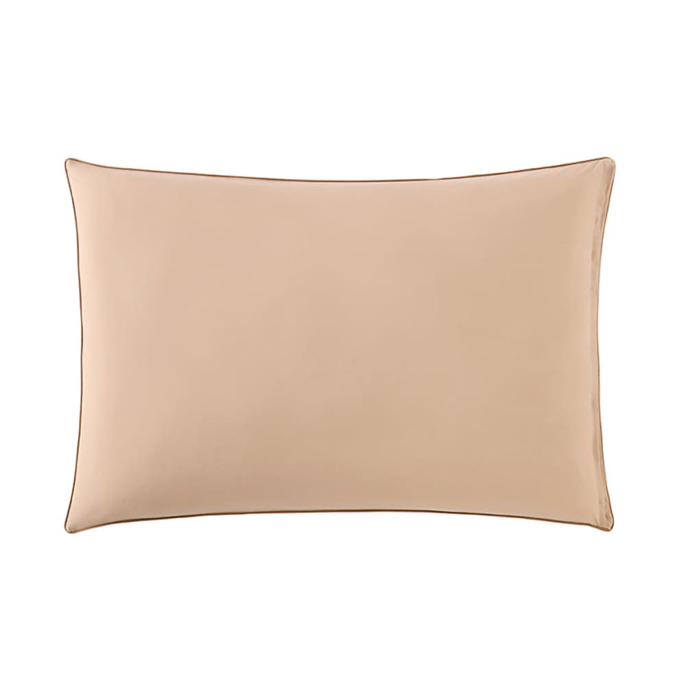 Taie d'oreiller en percale de coton beige 50x75 — vue 3