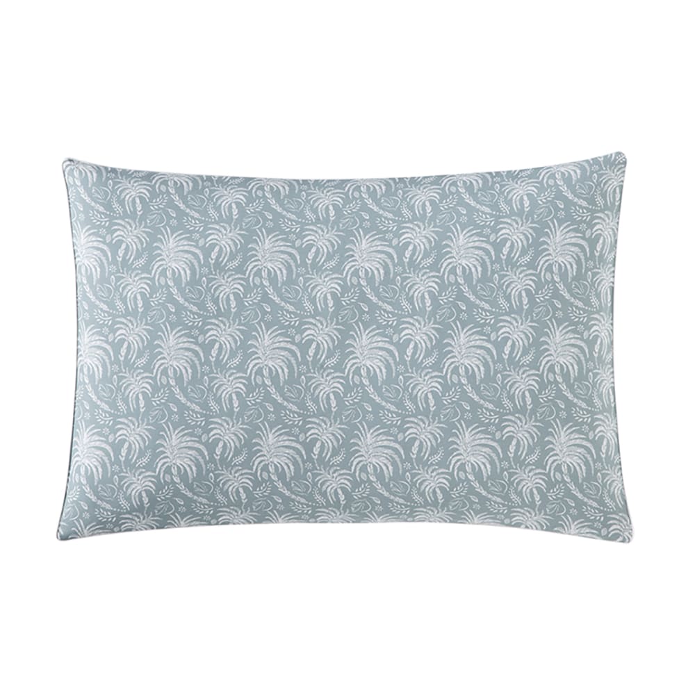 Taie d'oreiller en percale de coton bleu 50x75