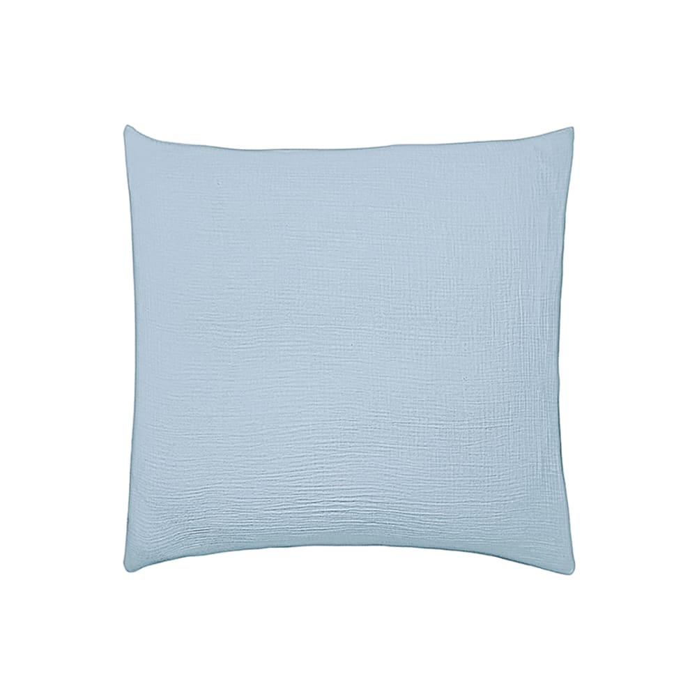 Taie d'oreiller en gaze de coton bleu 65x65