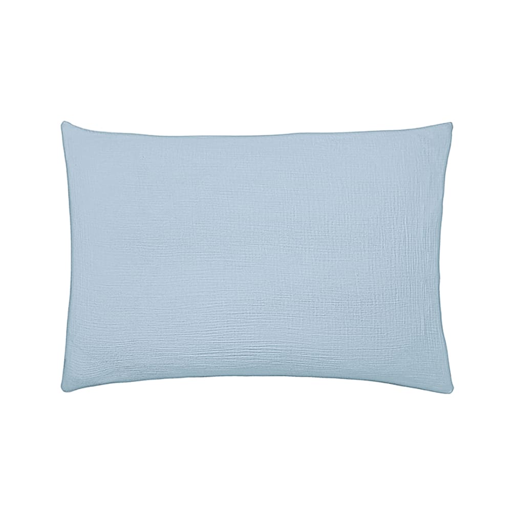 Taie d'oreiller en gaze de coton bleu 50x75