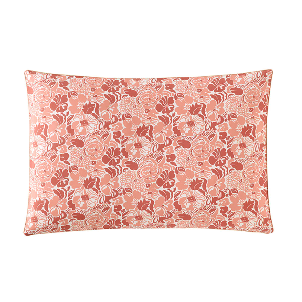 Taie d'oreiller en percale de coton rose 50x75