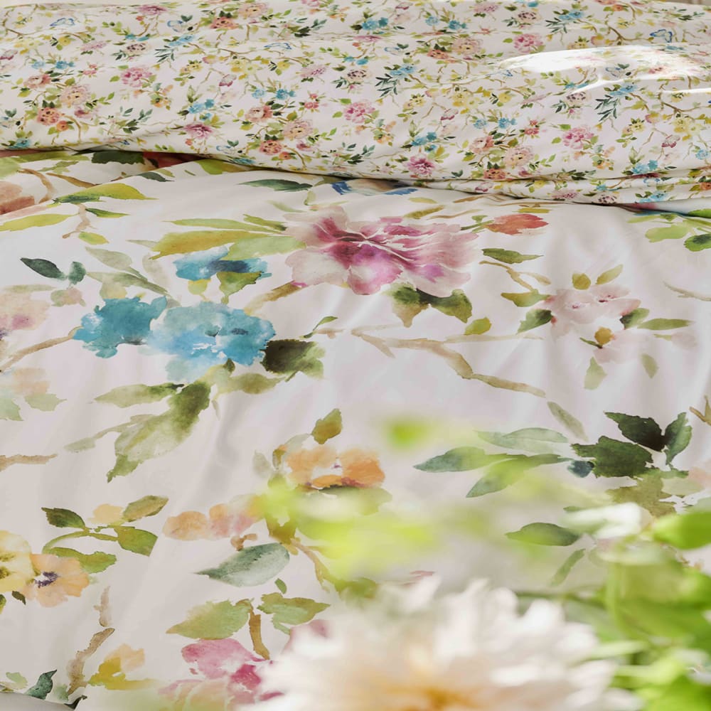 Housse de couette en percale de coton multicolore 140x200cm — vue 4