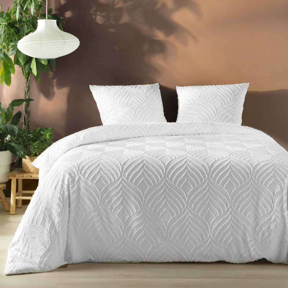 Parure de lit heltie blanc 240x220 cm